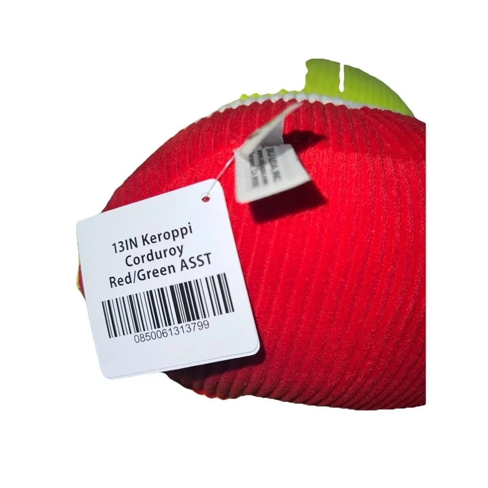 Sanrio Keroppi Plush Corduroy Frog 13in Red White Stripe Round1 Kawaii Round1